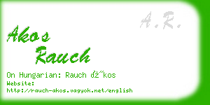 akos rauch business card